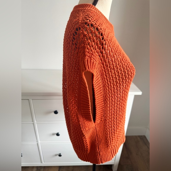 NWT Madewell Vibrant Orange Knit Top - Picture 2 of 5